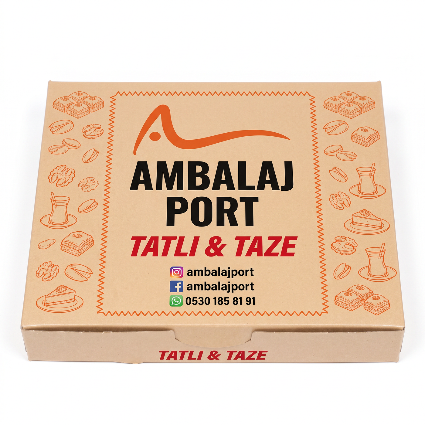AmbalajPort özel baskı örneği — Baklava Kutusu
