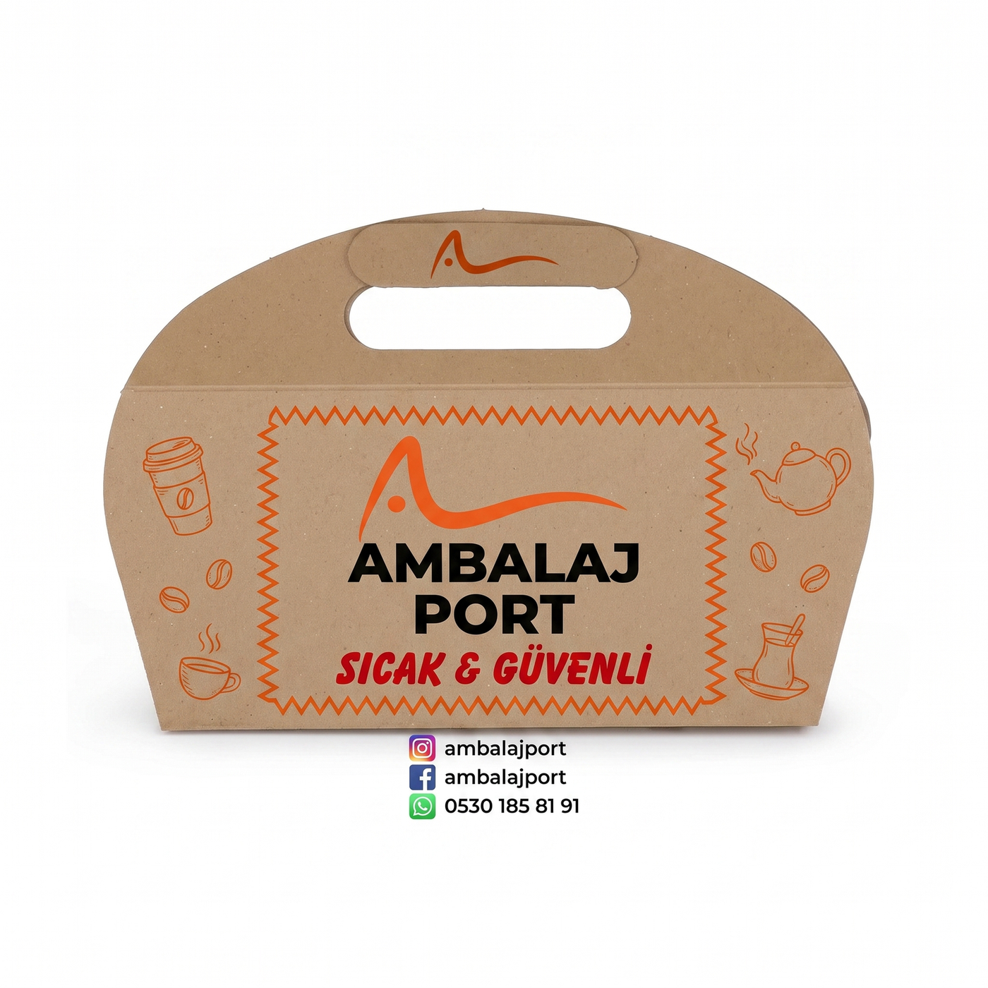 AmbalajPort özel baskı örneği — Kahve Taşıma Çantası