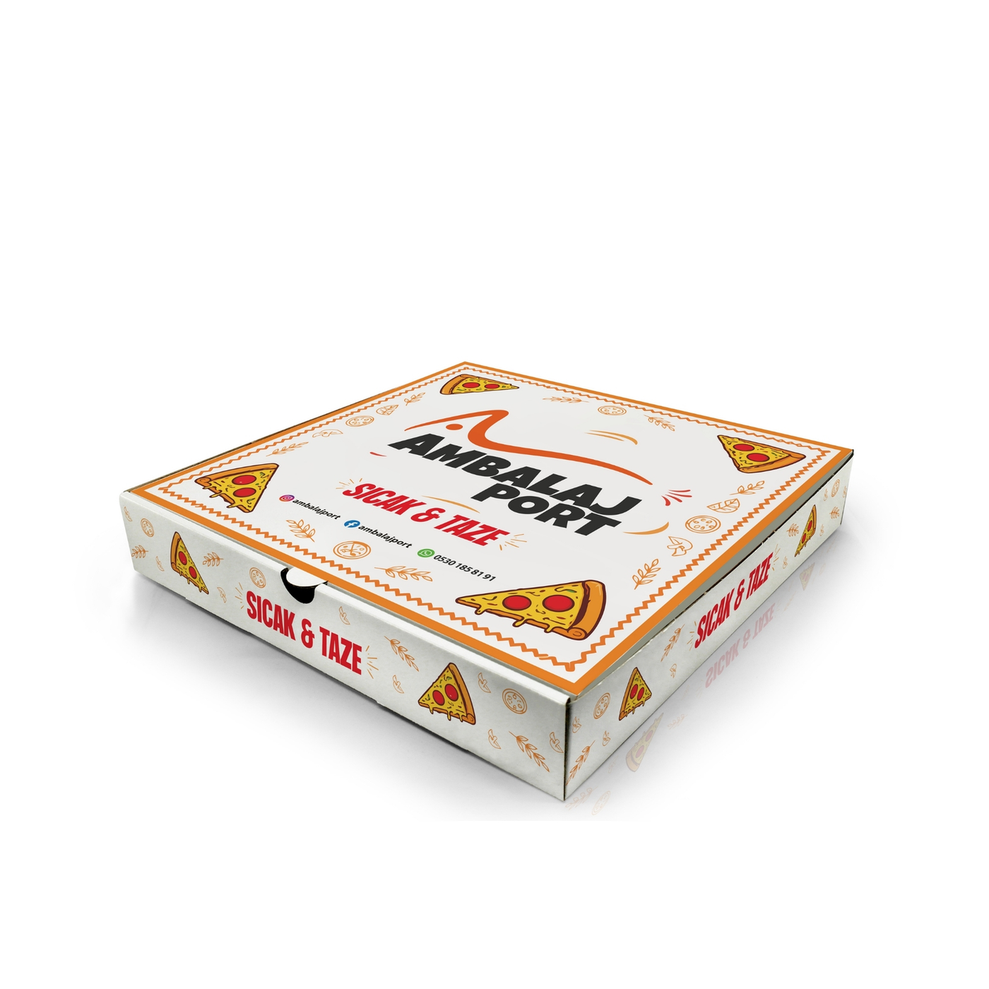 AmbalajPort özel baskı örneği — Pizza Kutusu
