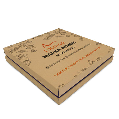 Özel Baskılı Kraft Madlen Kutusu 750 gr