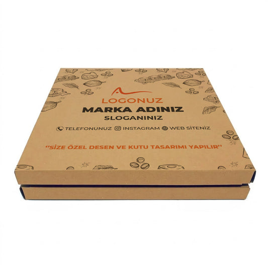 Özel Baskılı Kraft Madlen Kutusu 750 gr