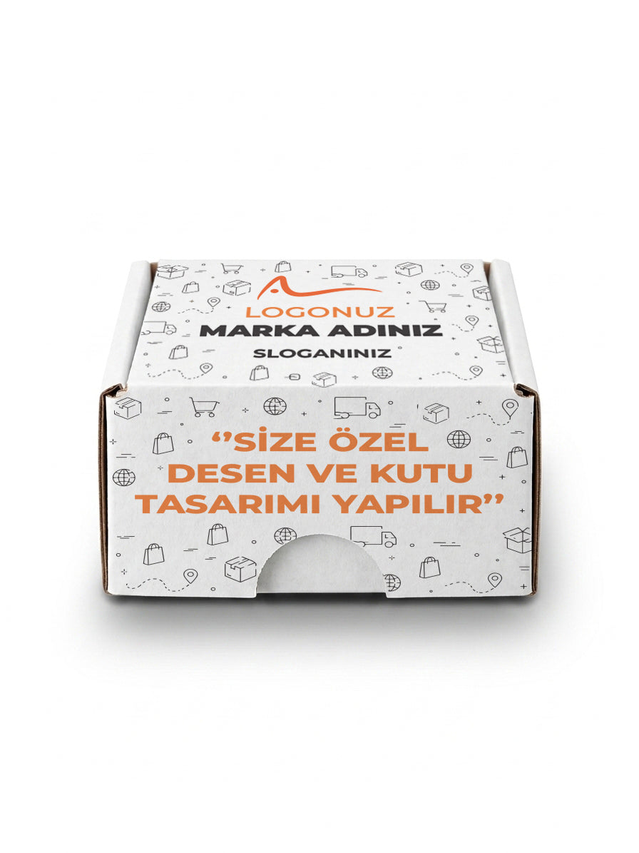 Özel Baskılı Oluklu Geçmeli Beyaz E-ticaret Kutusu