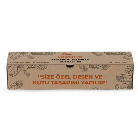 Özel Baskılı Oluklu Kraft Renk Dürüm Kutusu