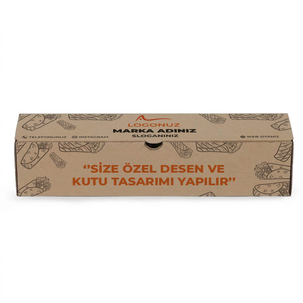 Özel Baskılı Oluklu Kraft Renk Dürüm Kutusu