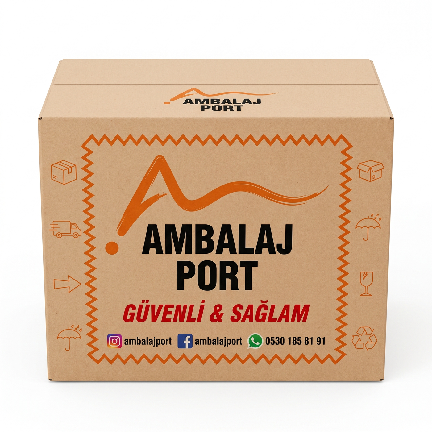 AmbalajPort özel baskı örneği — Koli (Standart Oluklu)