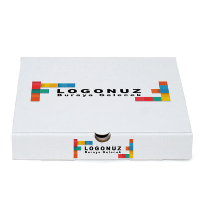 Özel Baskılı Yuvarlak Tepsiye Uygun Beyaz Baklava Kutusu
