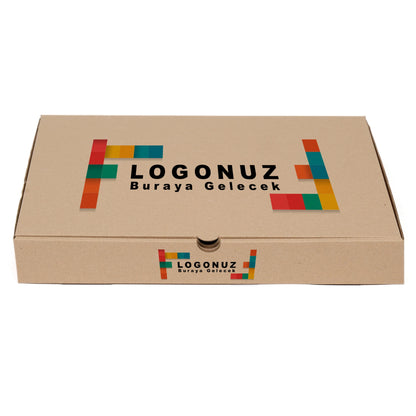 Özel Baskılı Kraft Renk Oluklu Tepsi Baklava Kutusu 800 gr