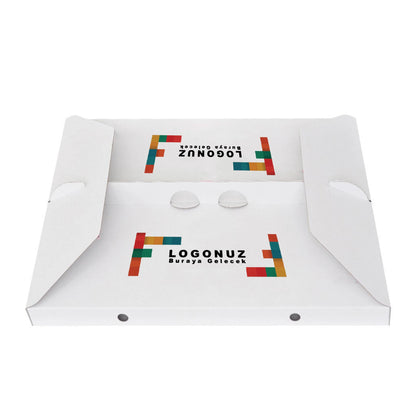 Özel Baskılı Oluklu Saplı Börek Kutusu