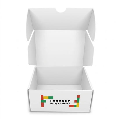 Özel Baskılı Beyaz E-Ticaret Kutusu 20x29x10 cm BST