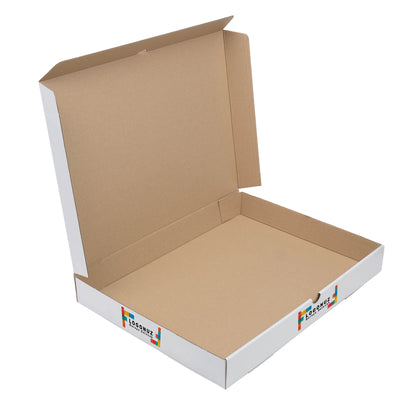 Özel Baskılı Beyaz Renk Oluklu Tepsi Baklava Kutusu 800 gr