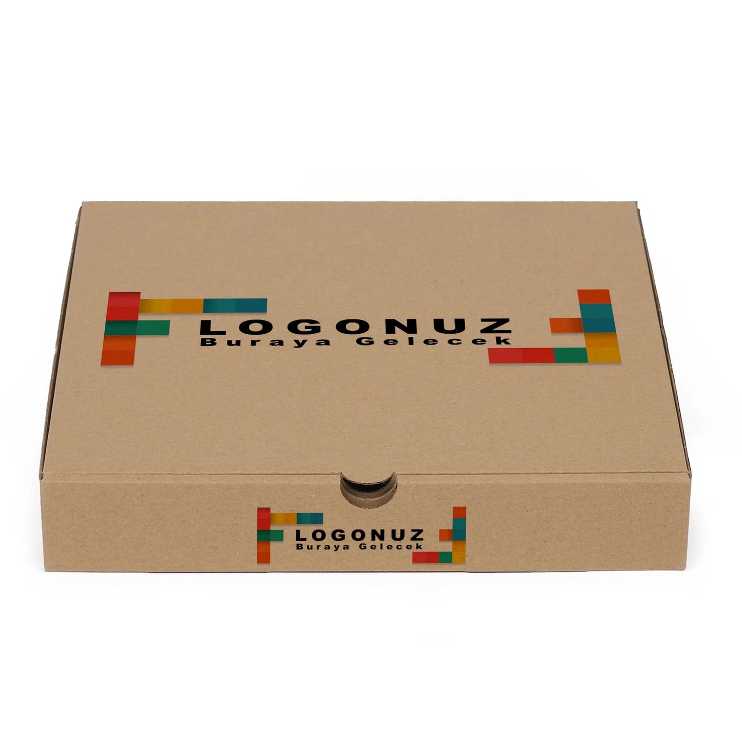 Özel Baskılı Esmer Pizza Kutusu