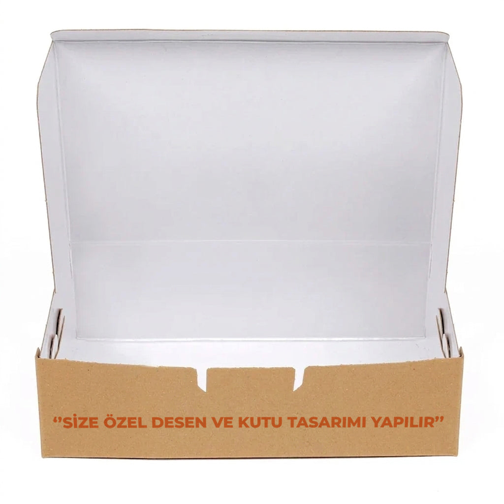 Özel Baskılı Kraft Sedefli Kuru Pasta Kutusu 500 gr